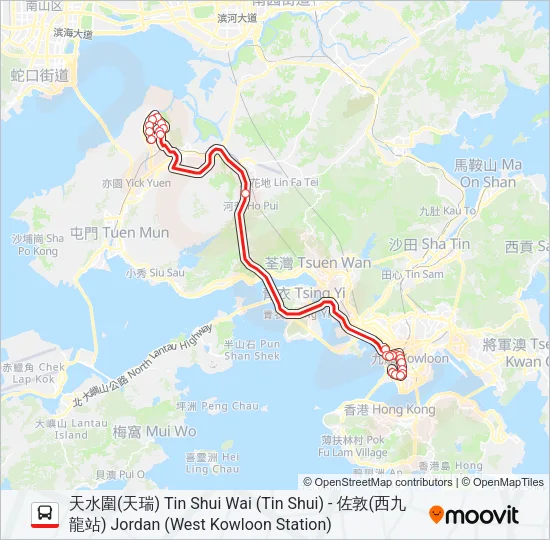 269X Bus Line Map