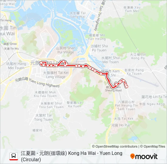 251C Bus Line Map