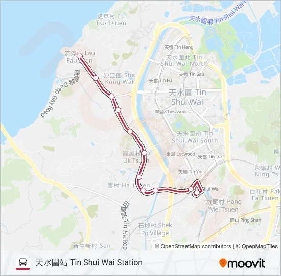 K65A Bus Line Map