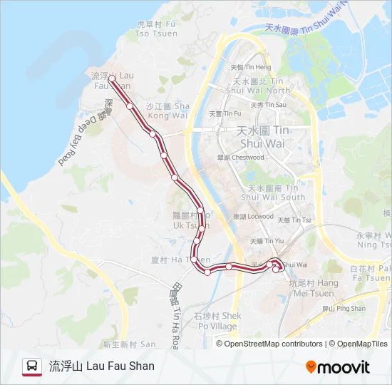 K65A Bus Line Map
