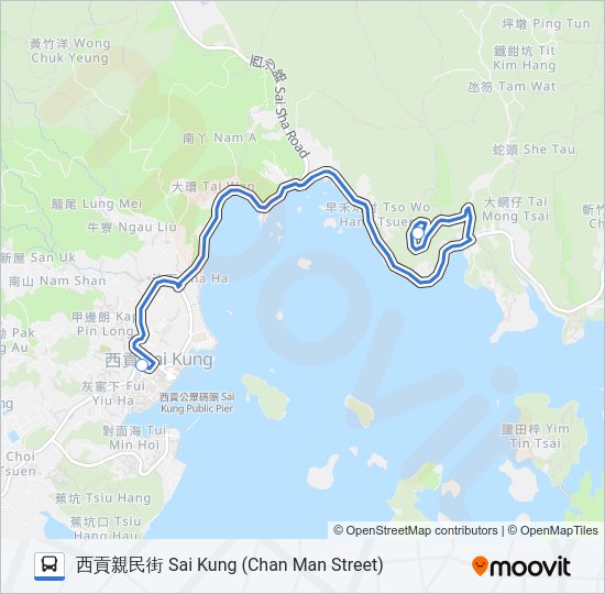 巴士NR207的線路圖
