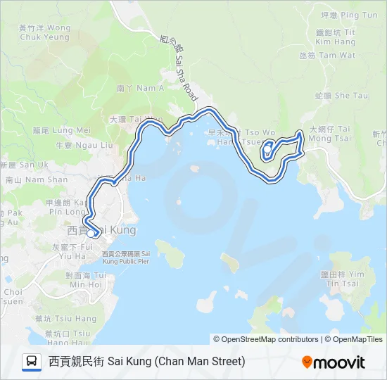NR207 Bus Line Map