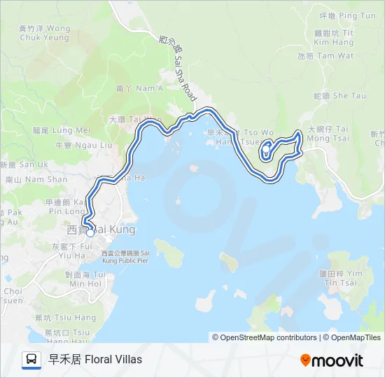 NR207 Bus Line Map