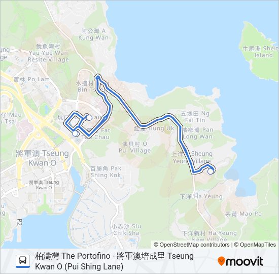 巴士NR211的線路圖