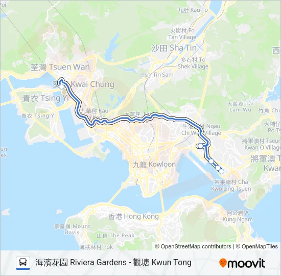 巴士NR35的線路圖