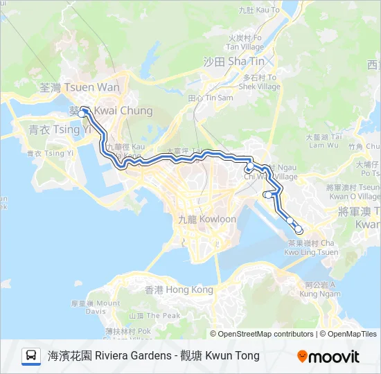 巴士NR35的線路圖