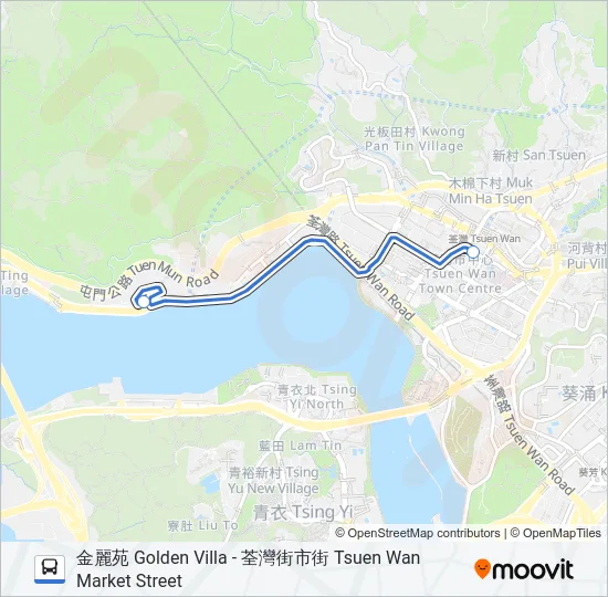 NR320 Bus Line Map