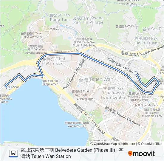 NR323 Bus Line Map