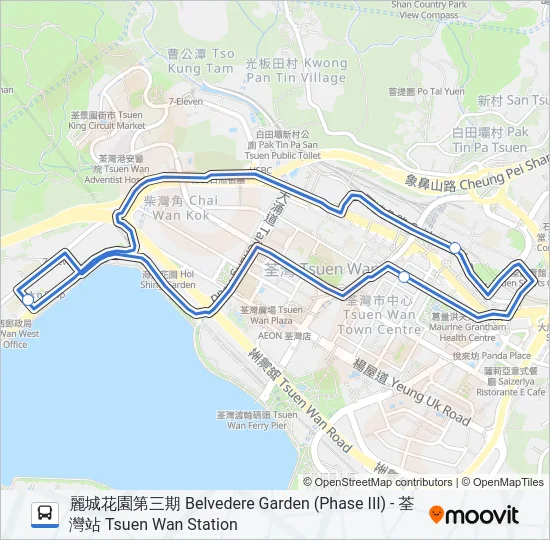NR323 Bus Line Map