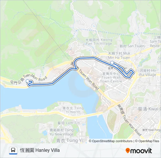 NR324 Bus Line Map