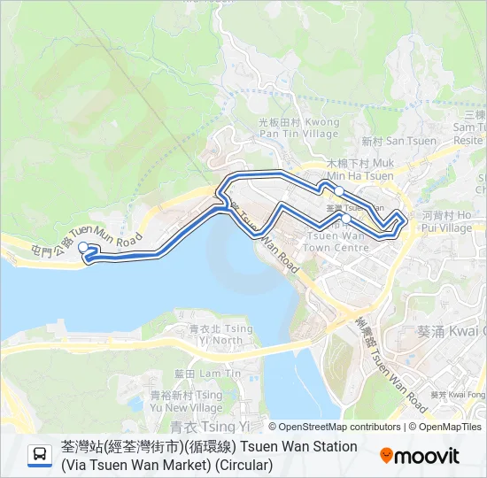 NR324 Bus Line Map