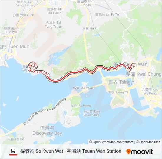 61P Bus Line Map