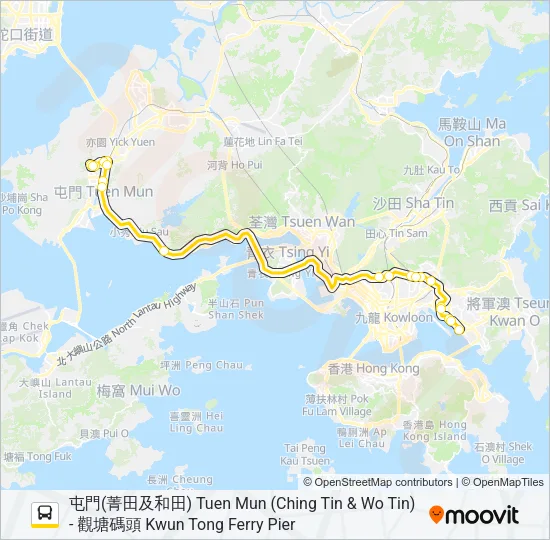 55 Bus Line Map