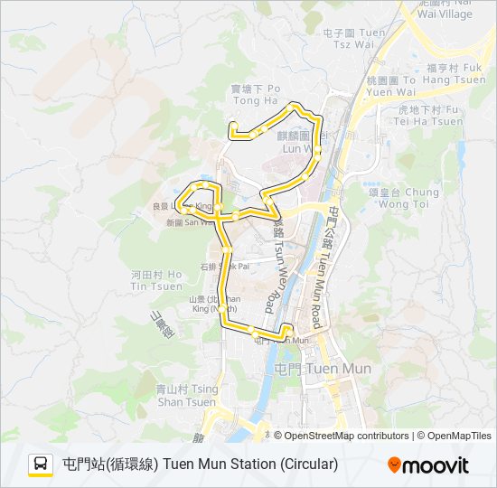 巴士50M的線路圖