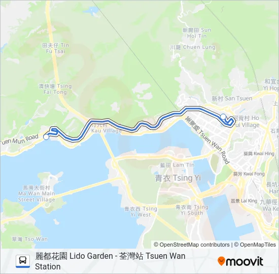 NR329 Bus Line Map
