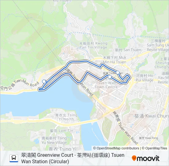 NR328 Bus Line Map