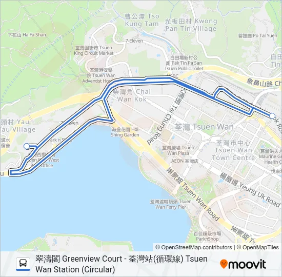 NR328 Bus Line Map