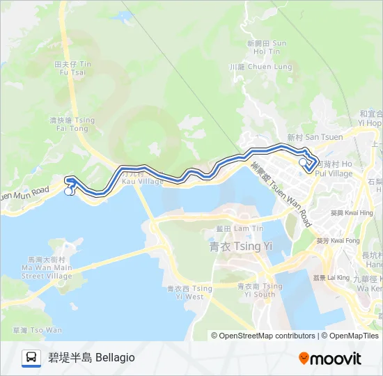 NR336 Bus Line Map