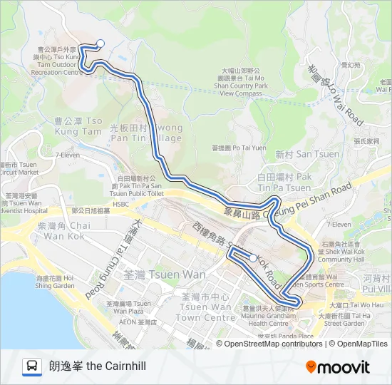 NR333 Bus Line Map