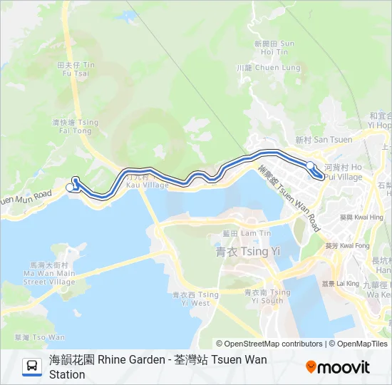 NR340 Bus Line Map