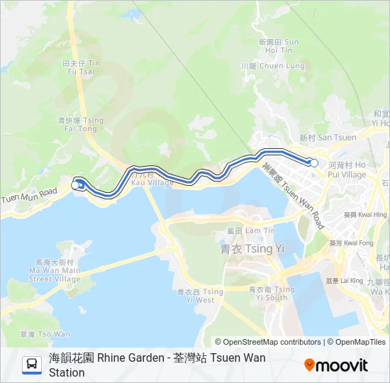 NR340 Bus Line Map