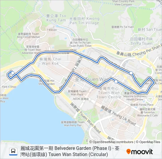 NR327 Bus Line Map
