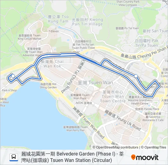 NR327 Bus Line Map