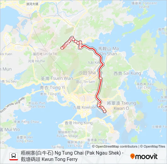 T74 Bus Line Map