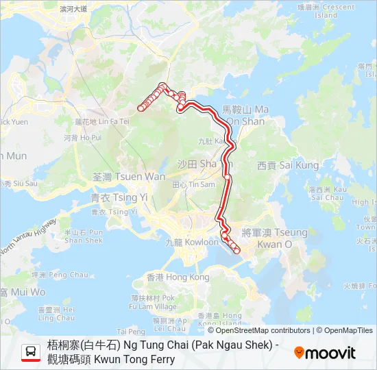 T74 Bus Line Map
