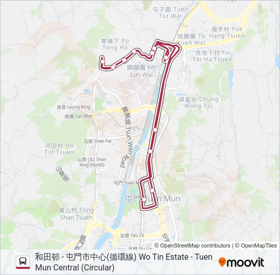 K54 Bus Line Map
