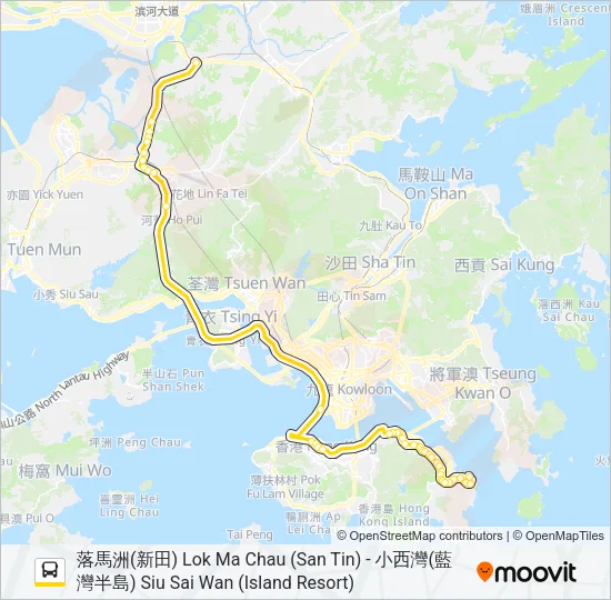 976A Bus Line Map