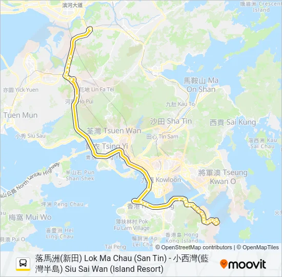 976A Bus Line Map