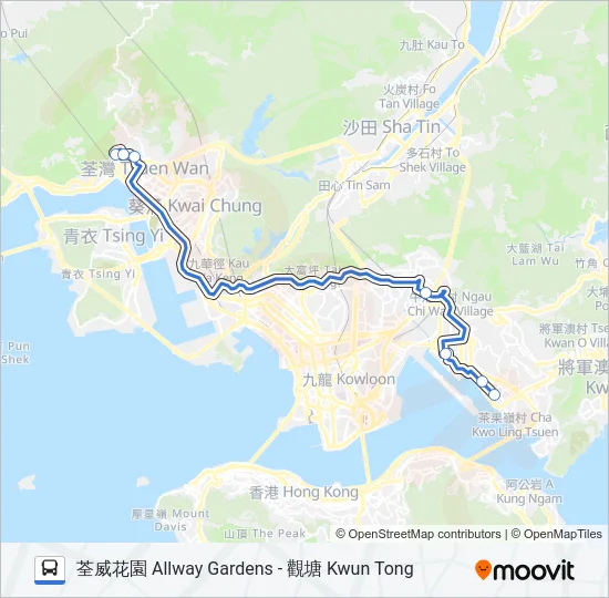 NR342 Bus Line Map