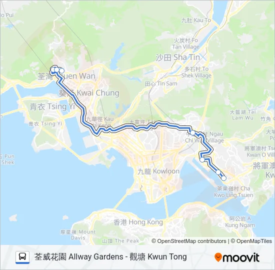 NR342 Bus Line Map