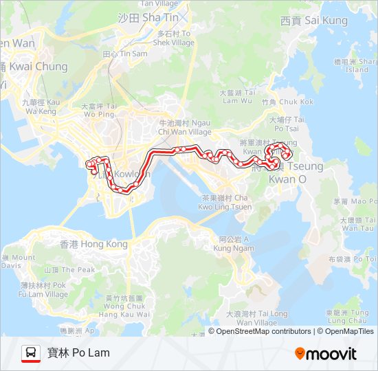 93P bus Line Map