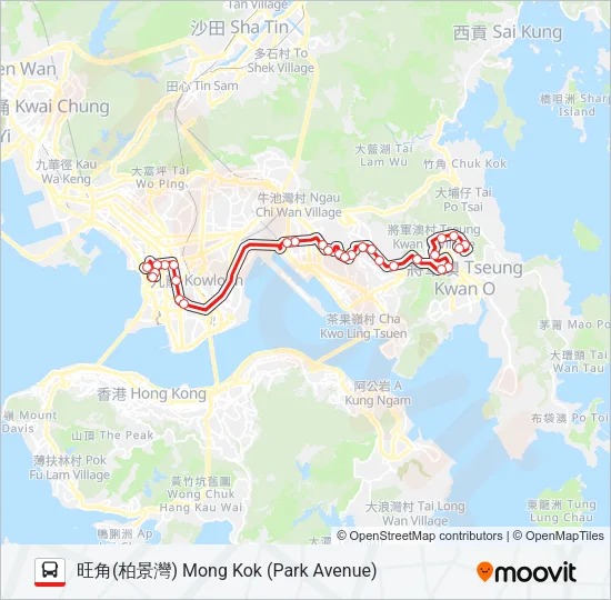 93P Bus Line Map