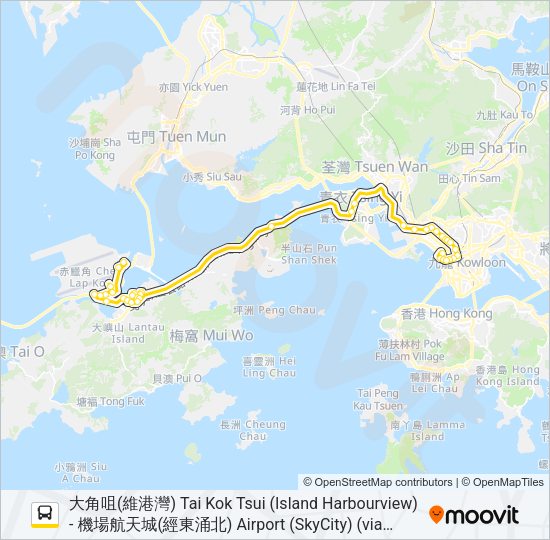 E21D Bus Line Map