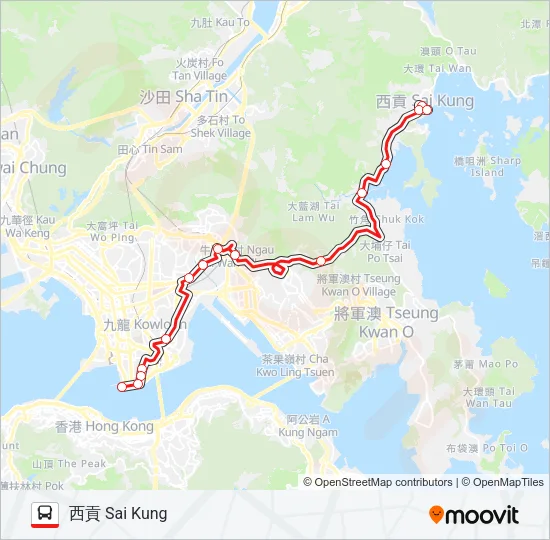 92R Bus Line Map
