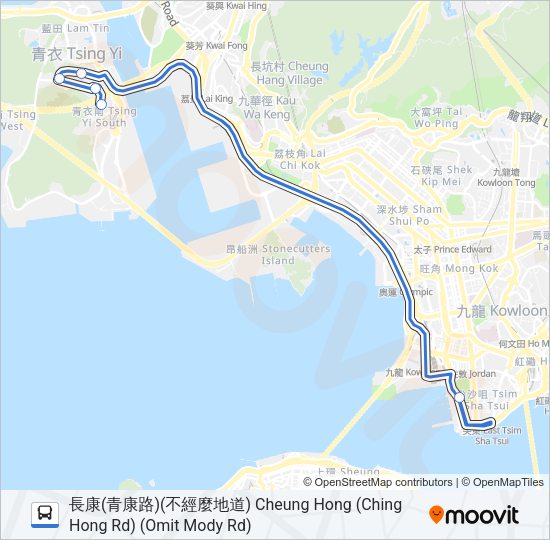 巴士NR41的線路圖