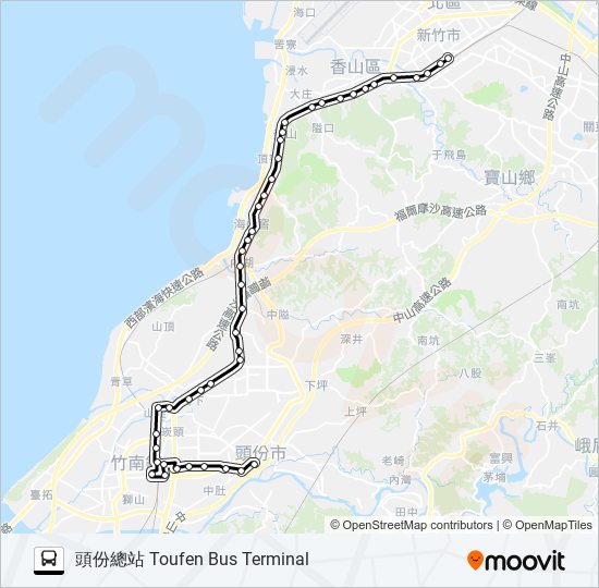 5803A bus Line Map