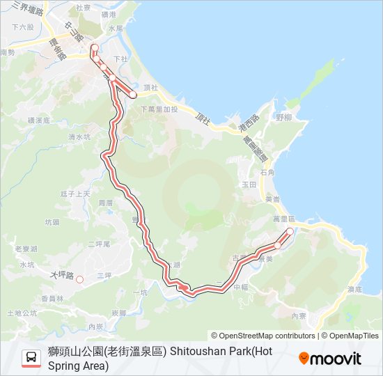 F921去-大坪國小學生專車 bus Line Map