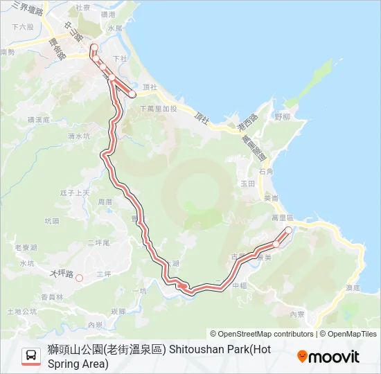 F921去-大坪國小學生專車 Bus Line Map