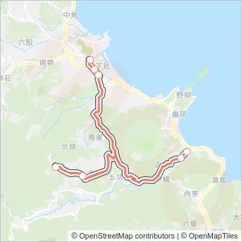 F921假日去-繞圳頭至獅頭山 Bus Line Map