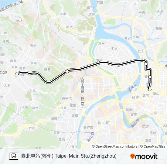2001 Bus Line Map