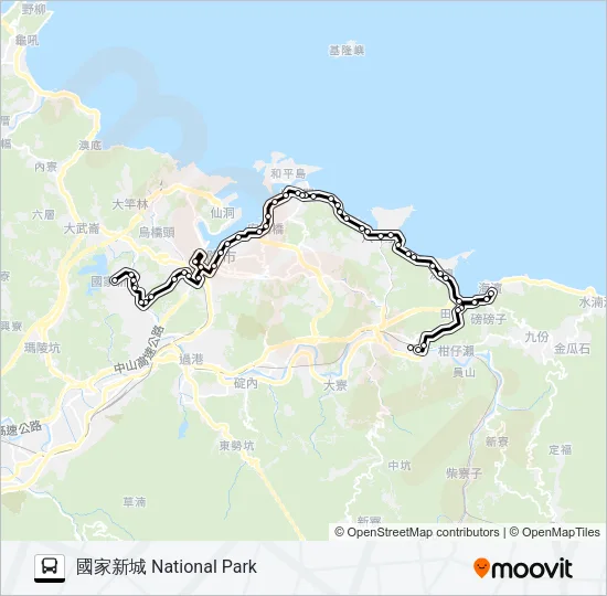 791區國家新城 Bus Line Map