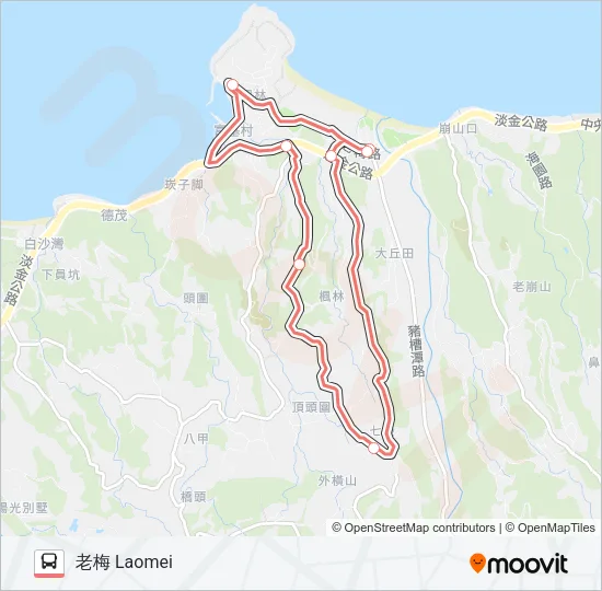 F152-0620、0745 Bus Line Map