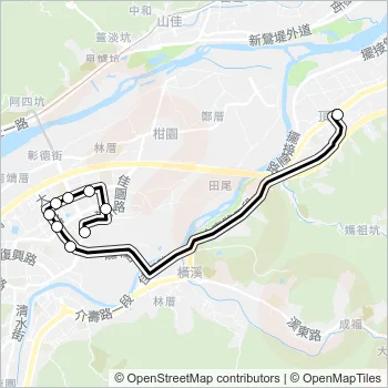 北大社區-捷運頂埔站 Bus Line Map