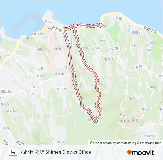 F151-0830、1655 Bus Line Map