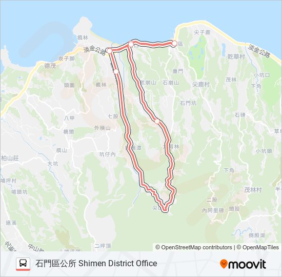 F151-0830、1655 bus Line Map