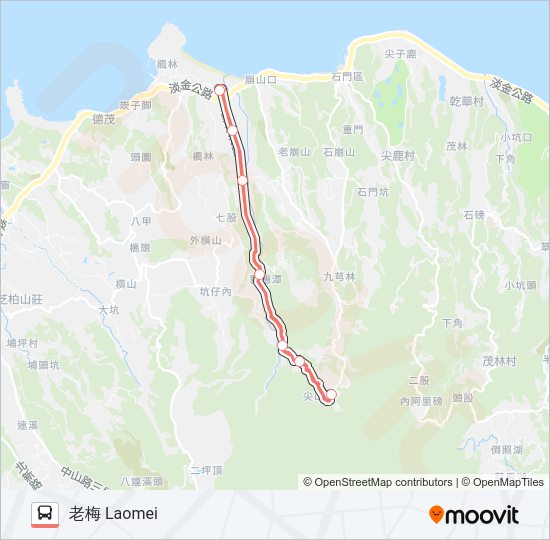 F152-0950 bus Line Map